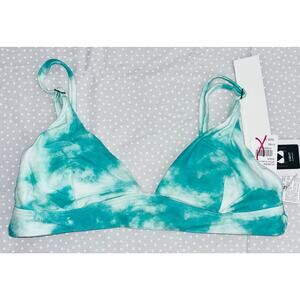 Rip Curl Aqua Tie Dye Bikini Top Light Support Adjustable Straps, Women's Size M
